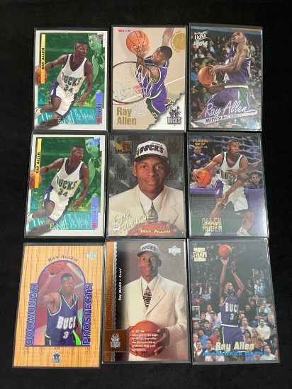 9 Card Lot of Ray Allen Sports Cards