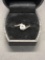 Sterling Cz Ring Size 7.5 From Large Estate