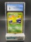 CGC Graded Pokemon 1999 Chikorita Japanese Gold, Silver, to a New World Trading Card