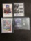 Lot of 4 Football Autograph Cards From Large Collection