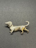 Sterling Dog Brooch 1.5 