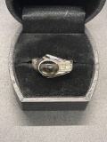 Sterling Cats Eye Ring Size11 From Large Estate
