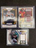 Lot of 3 Football Jersey Cards From Large Collection