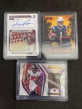 Lot of 3 Football Jersey and Auto Cards From Large Collection