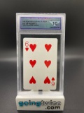 DSG Graded Pokemon 1998 Green 3D Deck SIX OF HEARTS JPN Playing Cards Trading Card