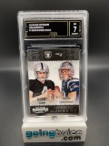 GMA Graded 2014 Panini Contenders Carr/ Garoppolo #3 Round Numbers Rookie Football Card