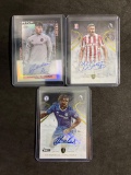 Lot of 3 Soccer Autograph Cards From Large Collection