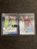Lot of 2 Soccer Autograph Cards From Large Collection