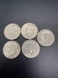 Lot of 5 Eisonhower $1.00 Dollar Coins From Large Collection
