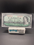 Vintage1954 Canadian $1 Bill Great Shape From Large Collection
