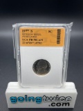 SGS Graded 1977 S Proof CAM Jefferson Nickel
