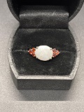 Sterling Opal Garnet Ring Size 7 From Large Estate