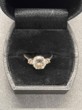 Sterling Cz Wedding Style Ring Size 7.5 From Large Estate