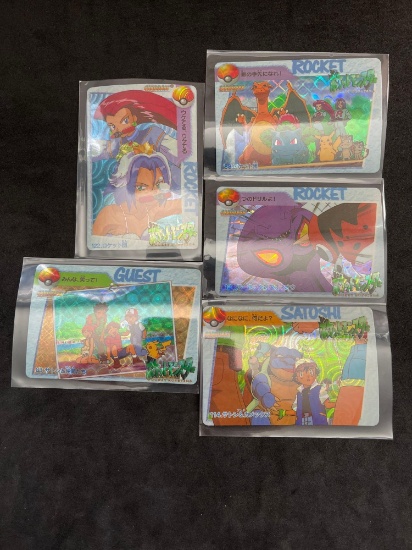 Lot of 5 1998 Pokemon CARDDASS Prism Vending Stickers From Large Collection