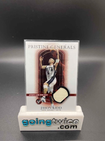 2003 Topps Pristine Jason Kidd Game Worn Jersey Basketball Card From Large Collection