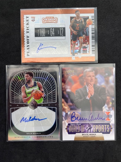 Lot of 3 Jersey or Autograph Basketball Trading Cards