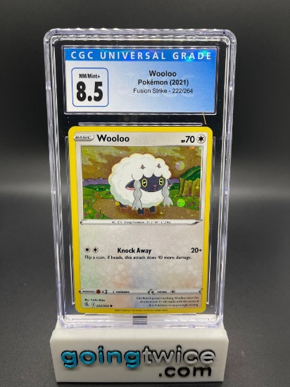 CGC Graded 2021 Pokemon WOOLOO Fusion Strike - 222/264 Trading Card