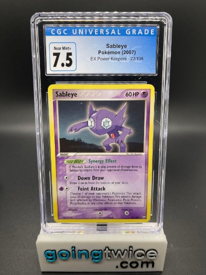 CGC Graded 2007 Pokemon SABLEYE EX Power Keepers - 22/108 Trading Card