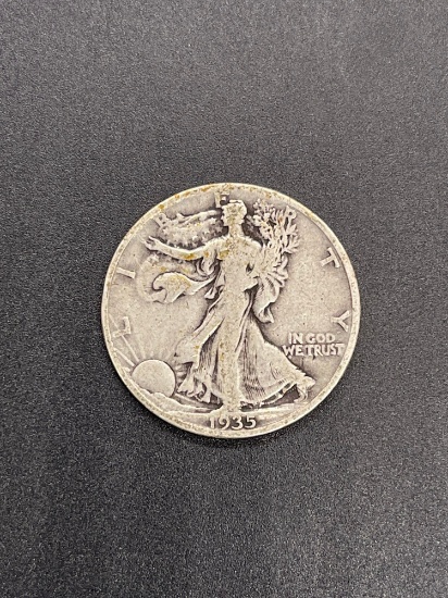 1935 Walking Liberty 90% Silver Half Dollar From Large Collection