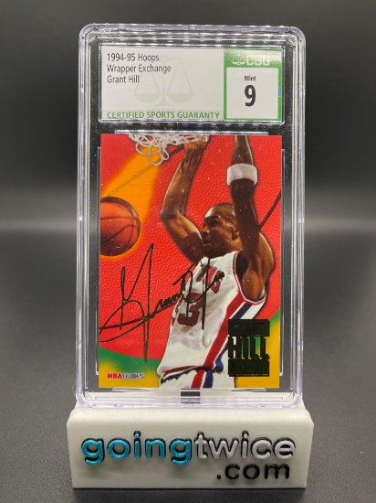 CSG Graded 1994-95 Hoops Wrapper Exchange Grant Hill Basketball Card
