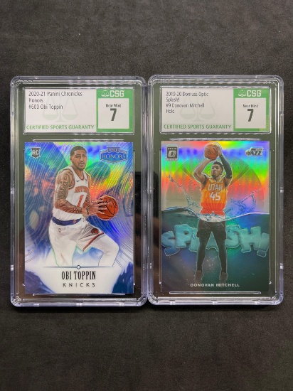 CSG Graded Card Lot of 2 Basketball Cards