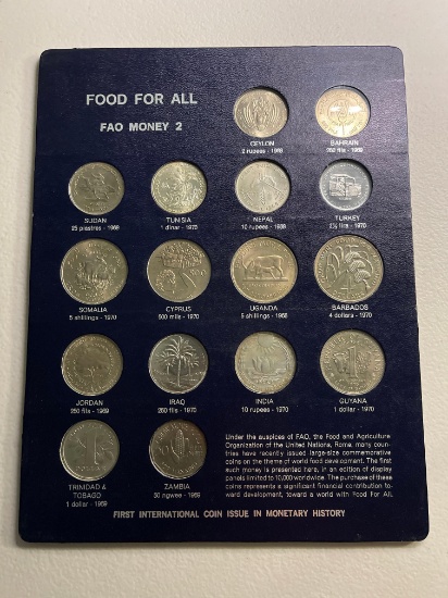 Food For All FAO Money 2 Coin Set From Large Collection