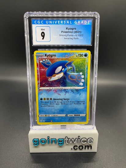 CGC Graded 2021 Pokemon KYOGRE Shining Fates - 021/072 Trading Card