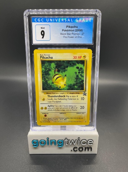 CGC Graded 2000 Pokemon PIKACHU Promos - 27 - The Power of One Trading Card