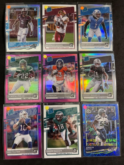 Lot of 9 Rookies, Stars, Inserts, and Refractor Sports Cards From Large Colleciton