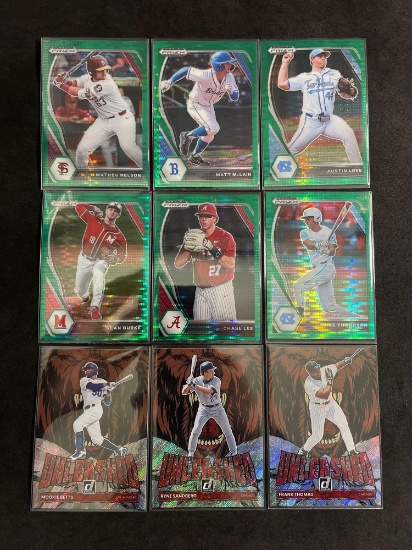 Lot of 9 Rookies, Stars, Inserts, and Refractor Sports Cards From Large Colleciton