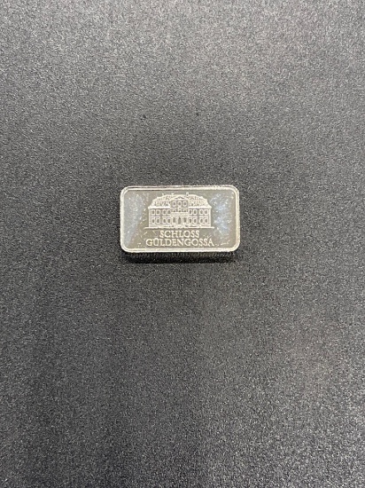 5 Gram Silver 999 Geiger Bar From Large Collection