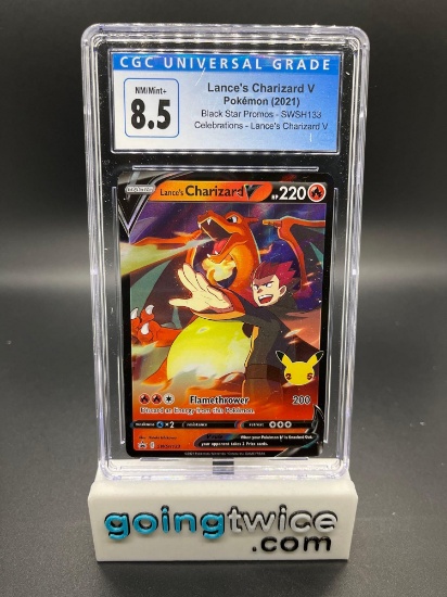 CGC Graded 2021 Pokemon LAMCE'S CHARIZARD V Promos Celebrations Trading Card