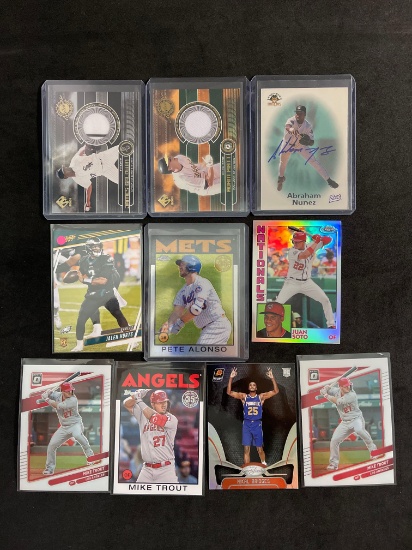 Lot of 10 Star, Rookie, Inserts, or Autograph Sports Cards From Large Collection