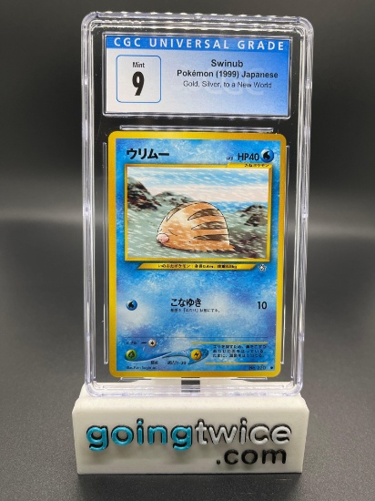 CGC Graded 1999 Pokemon SWINUB Japanese Gold, Silver, to a New World Trading Card