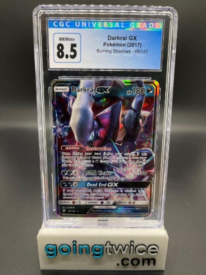 CGC Graded 2017 Pokemon DARKRAI GX Burning Shadows - 88/147 Trading Card