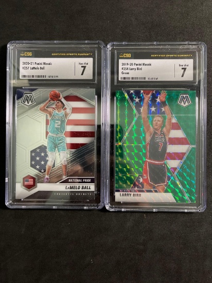 CSG Graded Lot of 2 Basketball Cards From Large Collection