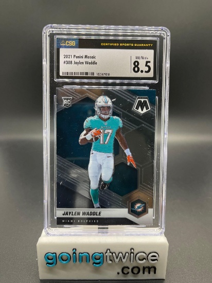 CSG Graded 2021 Panini #308 Jaylen Waddle Football Trading Card