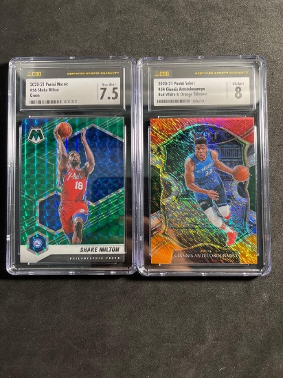 CSG Graded Lot of 2 Basketball Cards From Large Collection