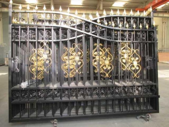 20 FT Heavy Duty Bi-Parting Wrought Iron Driveway Gate