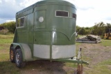 Green Single Horse Trailer