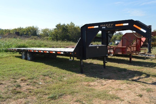 2013 Maxey 30FT Gooseneck Hydraulic Dovetail 2- 7,000 16 Axels - TITLE COMING
