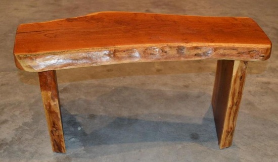 Handmade Mesquite Wood Foot Stool/Kid Bench (29"x14 1/2"x14")
