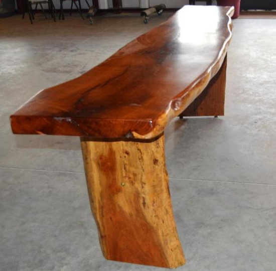 Handmade Mesquite Wood Sofa/T.V./Office Table (80"x18 1/2"x28")