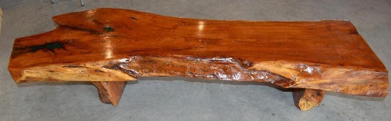 Stunning Handmade Mesquite Wood Coffee Table, Simply Gorgeous (78"x27"x17")