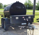 Baffeled Fuel Tank on Trailer w/Pintel Hitch, 500 gallon