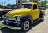 1954 Yellow Chevy 3100 2-Door Pickup, 4-Speed