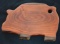 Handmade Mesquite Cutting Board - Pig