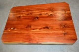 Handmade Mesquite Coffee Table with Scroll Wrought Iron Legs