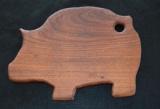 Handmade Mesquite Cutting Board - Pig