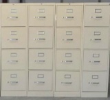 4 - HON Industries Letter Size Filing Cabinets w/ 4 Drawers